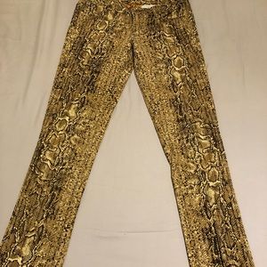 Snake print jeans